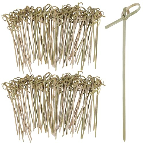 KOHAND 800 PCS 12 CM Bamboo Knot Picks, Appetizers Sticks Bamboo Skewers, Mini Food Sticks for Picking Up Food Fruit, Drinks Decoration