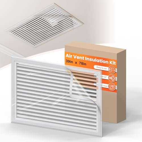 GCGOODS Isolierfolien-Set für Deckenlüftung und Dachbodentreppen, Zugluftstopper-Abdeckung, verstellbar, einfach zuschneidbar, universelles isoliertes Abdeckungs-Set mit Klettband, passend für bis zu