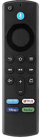 Télécommande à Commande vocale for Amazon Alexa Fire TV Stick 3r Gen Fire TV Cube Fire TV Stick Lite 4K Smart Home Controller(Hulu)
