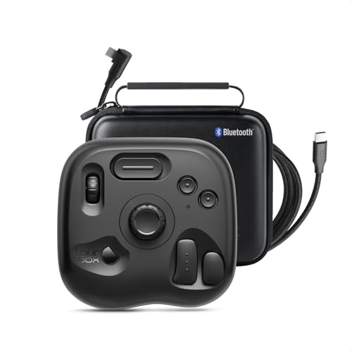 TourBox Lite, Controlador de Edición de Vídeo y Fotografía, Teclado Personalizable de Atajos, Consola de Equipo Creativo para Photoshop Lightroom Premiere, Windows Mac (Bluetooth - Kit)