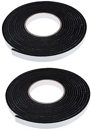 HONITANO 2 Rolls Shockproof Soundproofing Sponge Tape Wide Long Thick Sealant for Windows and Doors and Windproof Adhesive Strip for Home Use