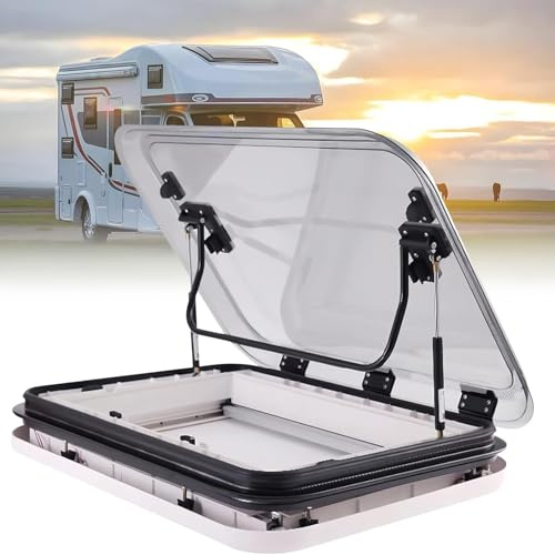 GAYAYAS Ventilazione del Tetto del Camper, Tetto apribile per Camper, Sfiato sul Tetto del Camper, con Luce LED, per Accessori per Tetto, roulotte, Camper e roulotte 800 * 500mm