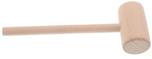 IWOWHERO Maillet en Bois de Hêtre Outil Artisanal de Précision pour Travail du Cuir Prise Confortable pour Projets de Bricolage à Domicile