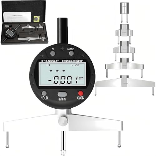 Digital Radius Gauge, High-Precision Measurement Tool for Inside and Outside Radius, Stainless Steel Depth Measuring Tool