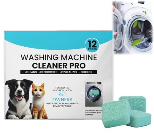 Waschmaschinenreiniger Tabs,Washing Machine Cleaner für Haustierbesitzer,Waschmaschinen Reiniger mit Formel für Tiefenreinigung,die Reinigung aller Arten von Waschmaschinen,Gegen Geruch Kalk