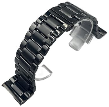 FYYFS 26 mm 28 mm 30 mm ersättning rostfritt stål massivt armband med fjärilslås kompatibelt med Longines Master Collection klocktillbehör, 30mm, Metall, Ingen ädelsten