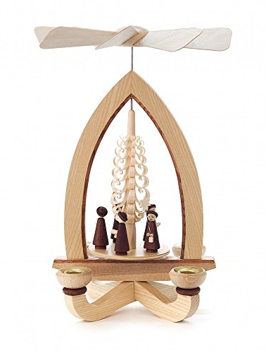Pirámide de Navidad 1 de Pisos pirámide Kurrende – 27 cm – Original de los Montes Metálicos – Dregeno Seiffen