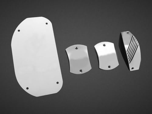 Pédales et Repose Pieds en Acier pour Alfa_Romeo 147 & GT (937) (Boîte manuelle) - 4 Pièces Inox Pédalier Pedales d'Embrayage de Frein d'Accélérateur Argent Marchepied Set Inoxydable Brossé