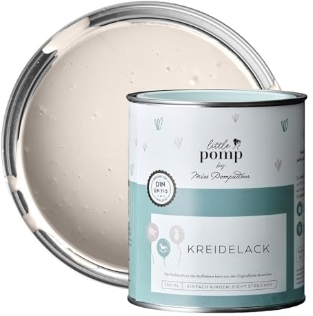 MissPompadour Kreidelack für Möbel Rosa & Furchtlos 750 ml, wasserbasiert | LittlePomp, kreidig matt, Holzfarbe, Holzlack innen, Möbellack, Möbelfarbe ohne Schleifen, für Holz, Metall, Kunststoff