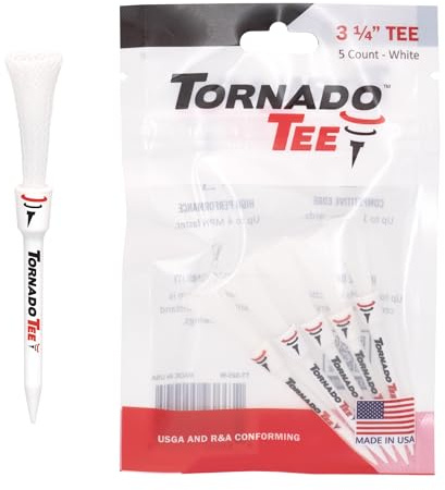 Tornado Tee Camiseta de Golf Blanca de Alto Rendimiento