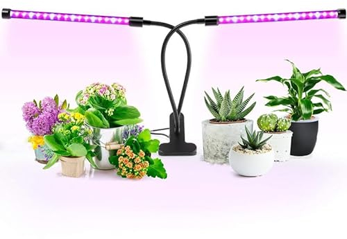 ShowyLive Pflanzenlampe LED Streifen 2PCS Vollspektrum Grow Light für Zimmerpflanzen, Pflanzenleuchte Pflanzenlicht mit 3 Modi Wachstumslampe, 3/9/12H Auto Timer
