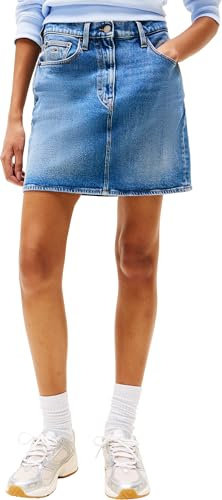Tommy Jeans Gonna Dritta da Donna, Denim (Denim Medium), 32 W