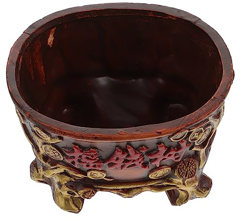CIYODO Keramik Blumentopf Retrostil Pflanzgefäß Vintage Terrakotta Übertopf Für Büro Balkon Wohnzimmer Gartendeko Vielseitiger Desktop Flowerpot Stilvoll Praktisch