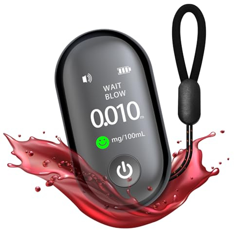 Ecoret-Pro Etilometro Portatile Certificato,Leggero e Compatto,Alcol Test con LED ad Alta Definizione e Chip ad Alta Sensibilità,Adatto per Uso Domestico e Professionale,Nero