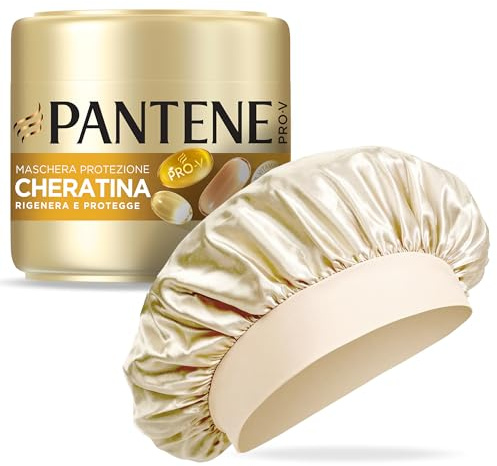 Pantene Pro-V Set Cuffia Seta Per Capelli + Maschera Capelli, Rigenera E Protegge Protezione Cheratina, Aiuta A Riparare I Danni Da Styling In 1 Applicazione, 300ml