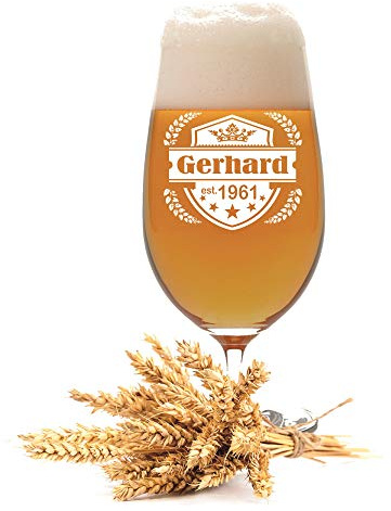 Leonardo Pilstulpe mit Gravur Motiv 07 Emblem - Geschenkidee Bierglas mit Wunsch-Name graviert Vatertag