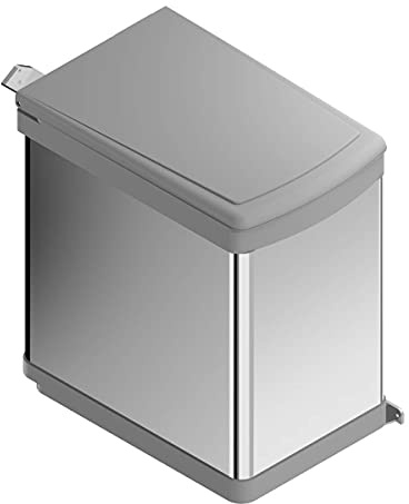 Cubo de Basura Giratorio 21L de Acero Inoxidable para Mueble de Cocina