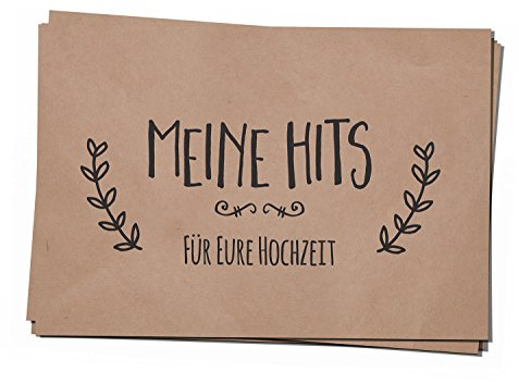 bigdaygraphix 50 Musikwunschkarten - Simple Vintage