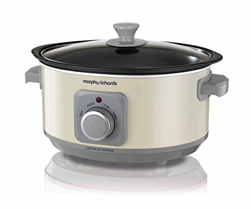 Morphy Richards Sear and Stew 460013 - Olla de cocción lenta (3,5 l), color crema