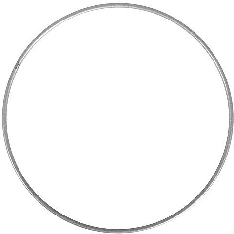 RAYHER HOBBY RAYHER HOBBY Rayher 2505322 Metallring, silber beschichtet, 25 cm ø, Stärke ca. 3,5 mm, Drahtring zum Basteln, für Wickeltechnik, Traumfänger Ring, Makramee Ring, Floristik