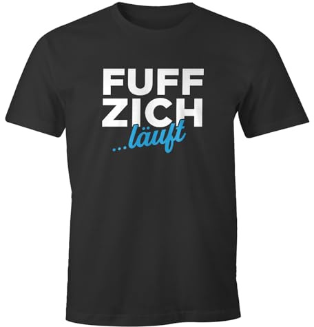 MoonWorks® Herren T-Shirt Geschenk für Männer zum 50. Geburtstag Aufdruck Fuffzich ...läuft