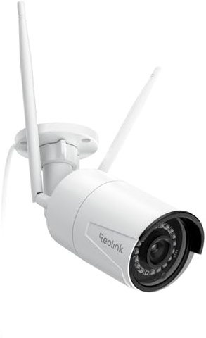 REOLINK Plug-in Outdoor WiFi Security Camera, 5MP HD Dual Band Wired Wi-Fi Camera for Home Security-2.4/5 Ghz, Smart Detection, Motion Detection, Night Vision, IP67 Waterproof, RLC-510WA