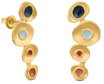 FAVORITA COLORS GOLDENE OHRRINGE | Entworfen von Joidart | Favorita Colors Kollektion | 24 Karat vergoldetes Metall