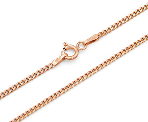 Panzerkette 925 Sterling Silber rose vergoldet 1,7mm breit Länge wählbar 40 45 50 55 60 cm Silberkette Halskette Damen rosé