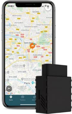 Rastreador GPS para coche, camión en tiempo real - OBD: 1 año de suscripción Incluido - Alerta antirrobo - Geolocalización en tiempo real - Posicionamiento preciso - Tarjeta SIM Incluida…