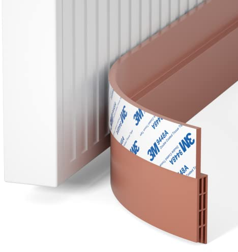 Tapel Türdichtung Zugluftstopper für Türen Mit 3M 9448 Klebstoff - Superstarke Versiegelung Türdichtung Zugluftstopper für Schallschutz, Kälteschutz - Braun - 1m(L) x 5cm(T)