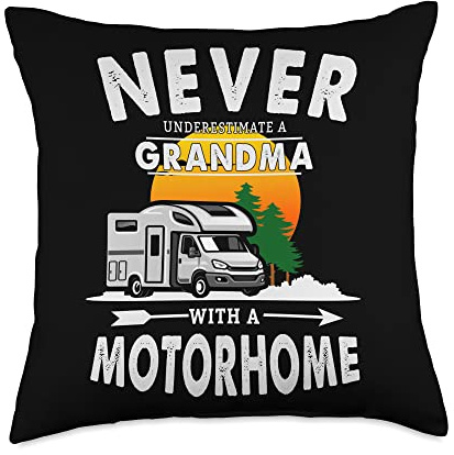 Motorhome idea for Grandma & Novelty Campervan Owner Throw Pillow