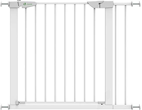 VOUNOT Safety Gate 75-96 cm, Pressure Fit Door and Stair Gates, White
