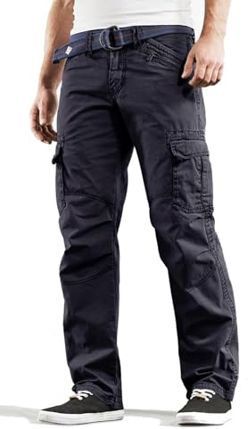 Timezone BenitoTZ Herren Cargohose Benito mit Stoffgürtel