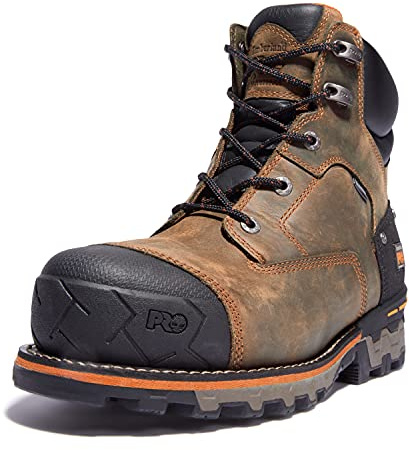Timberland PRO Men's Boondock 6 Inch Composite Safety Toe Waterproof Industrial Work Boot, Brown-2024 New, 13 Wide
