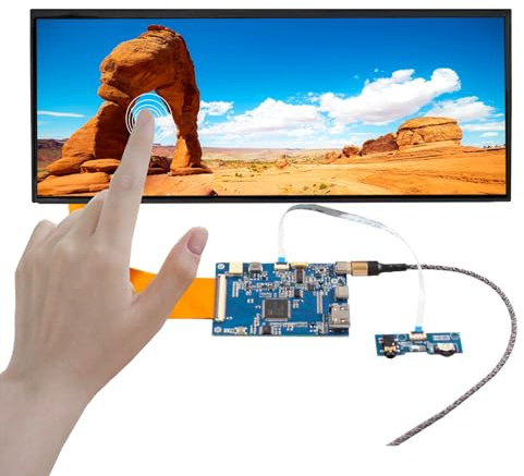 FanyiTek 12.3 inch 1920x720 400nit IPS Wide LCD Touchscreen and Type C LVDs Controller Board 70pins