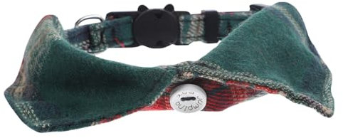 Amosfun Katzenhalsband Mit Glocke Plaid Halsband Aus Leichtem Katzenhalsbekleidung Für Mädchen Und Kater Schnell Waschbar Verblasst