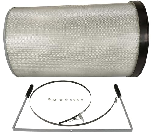 vhbw Feinstaubfilter Ersatz für Holzmann 9120058378515 für Absauganlage - Feinstaub-Filterpatrone mit Reinigungsbürste