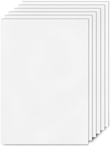 pangdapengpeng 6 Stück Polypropylen Platte Weiß, 21 x 29,7 cm, 1mm Stärke | A4 Kunststoffplatten, Kunststoff Hart-Platten für Modellbau, Modellieren, Kunst, DIY