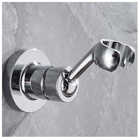 SHUGUANG Support Pommeau de Douche Rond Accroche Pommeau de Douche Laiton Support Douchette Rotation Universelle Porte Pommeau de Douche Installation de Forage Fixation Pommeau de Douche Placage
