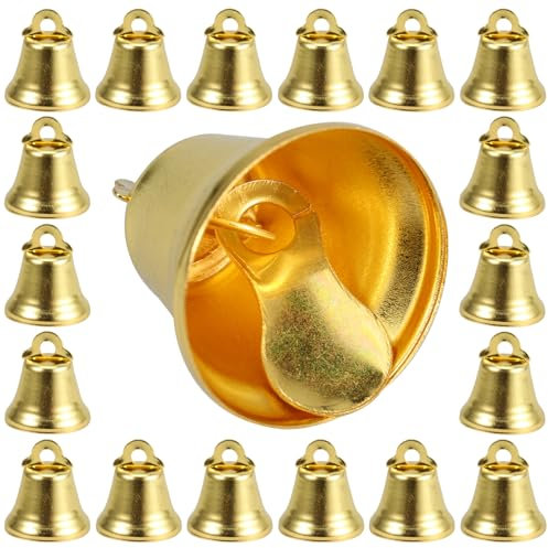 JOINPAYA 20stücke Kleine Bastelglocken Hochwertige Metallglocken Für -Dekoration Hängende Glocken Für Hochzeiten Weihnachten Wanddeko Und Windspiele Bronzefarbe