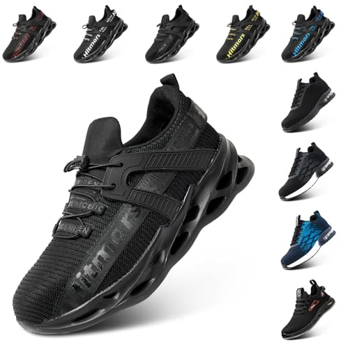Hitmars Mens Safety Shoes Steel Toe Cap Work Shoes s1 s2 s3 s1p Safety Trainers for Women Saftybrand Men's Work & Utility Footwear 4 Black UK 9