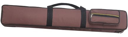 Dickly 10 löcher Harter Pool-Queue-Koffer, Billard-Queue-Koffer, Vintage-Stil, große Taschen, 1 komplette 2-teilige Stangen-Tragetasche, Kaffee