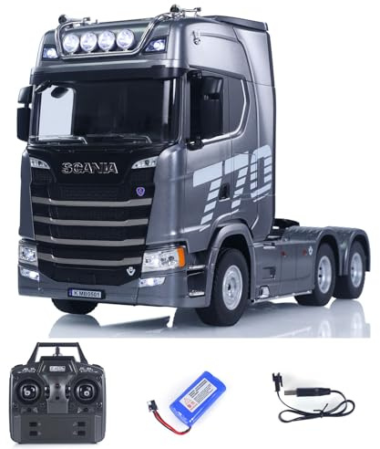 wheelfun HUINA 1/18 SC 770S RC Tractor Camión Plástico Modelo RTR 7.4 V Batería Radio 19CH Luz Efectos de Sonido Control Remoto Camión Luz y Sistema de Sonido