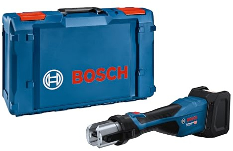 Bosch Professional 18V System Akku Presswerkzeug GPT 18V-32 (32 kN Kraft, Kunststoff-Fittings bis 110 mm, Metall-Fittings bis 54 mm, inkl. XL-BOXX)