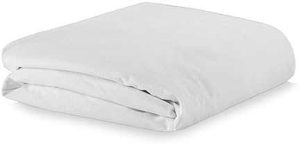 Nässeschutzauflage 100% Baumwolle für Familienbett | 240 x 200 cm | Nässeschutz | Matratzenauflage | Waschbar bis 90°C | Oeko-TEX | Weiß | Mit 4 Eckgummis | 240