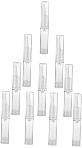 NOLITOY Lot de 10 Bouteilles Rechargeables en Plastique 5Ml Pompe sous Vide sans Air, Compactes Voyage et Stockage de Sérum Yeux