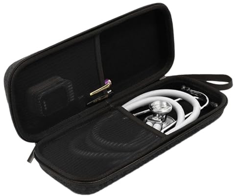 Étui pour stéthoscope – Coque rigide en EVA doublée de velours, sac de rangement portable anti-chute et résistant aux chocs | Parfait pour infirmières, médecins, voyages, cliniques, le