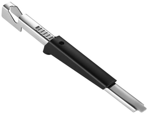 Homeponnew Apriscatole regolabile con meccanismo di torsione a leva e impugnatura morbida, multifunzione, per cucina, casa e uso commerciale, 22 cm, in acciaio inox