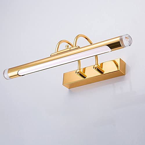 Specchio con Illuminazione Led per Bagno, Lampada Frontale per Armadio da Toilette, Luce per Quadri con Cornice, Luci da Parete in Metallo per Armadi da Toilette con Specchio Rotante per Tavoli da Tru