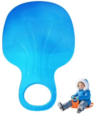 Schlitten Kinder, Poporutscher, Porutscher Kinder, Schneerutscher Erwachsene Und Kinder Mit Griff Winter Outdoor Sport (Blau)